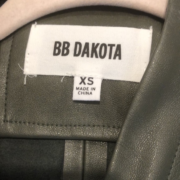 BB DAKOTA Jasper Pu Drapey Front Jacket - Picture 2 of 2